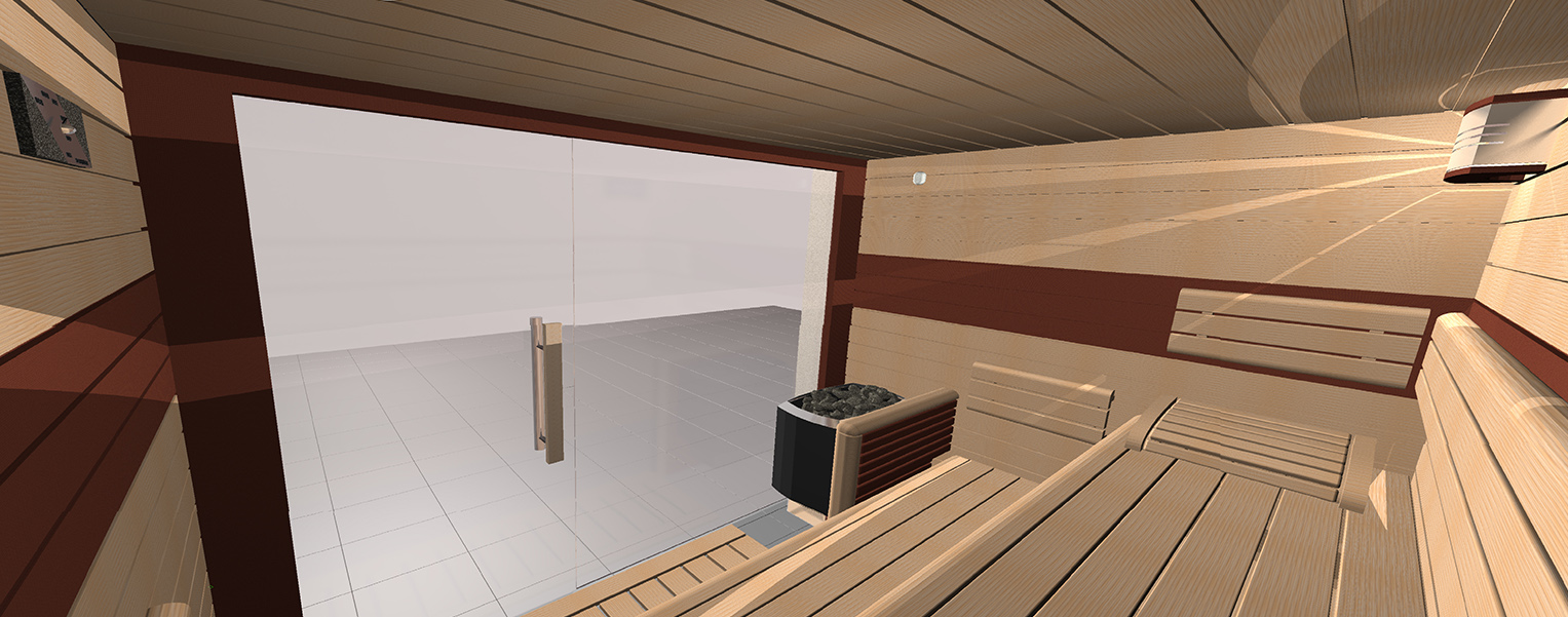 3D návrh sauny