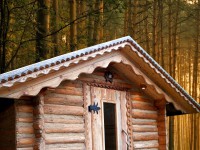 Venkovní srubová finská sauna