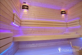 RGB podsvícení saunových lavic