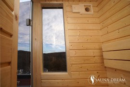 Saunová kabina Comfort-dvojité izolační bezpečnostní okno